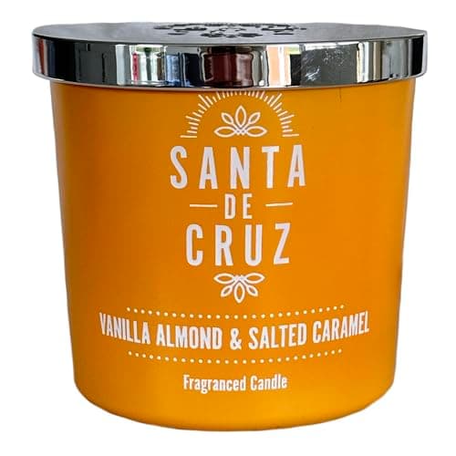 Vanilla Almond & Salted Caramel Scented Candle – 2 Wick Luxury Jar Candle | Sweet Dessert Fragrance for Home | Long Burn Candle Gift for Her & Home Décor