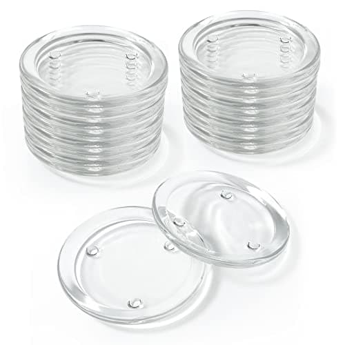 16PCS Glass Candle Holder, 10cm Outer Diameter