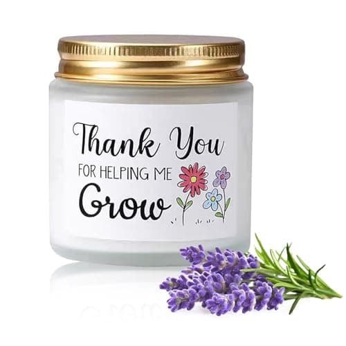 Thank You Candle - Appreciation Gift for Teachers, Mom, Lavender Scented