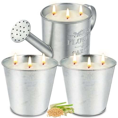 2 x 20oz Citronella Candle Outdoor, Large Garden Candles 240 Hours Long Lasting Burn, Natural Soy Candle, Long Burning Portable Outdoor Candle for Home Garden, Yard, Camping, Party and Outdoor