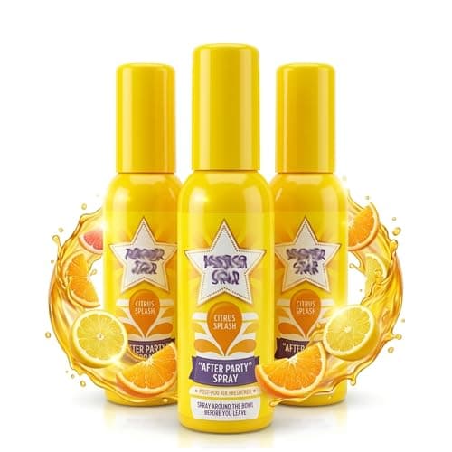 ZOPPER Pooper Star Toilet Air Freshener Spray, 3 x 60ml Citrus