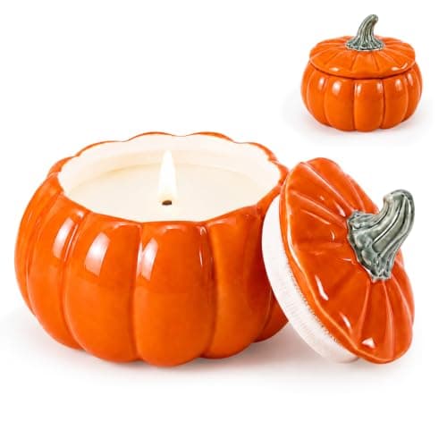 Pumpkin Spice Candle, Pumpkin Shaped Candle for Halloween Autumn Decoration