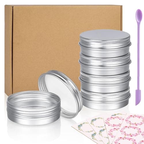 Sopito Aluminium Tin Cans 60ml Round Screw Lid Cans for Cosmetics Candle