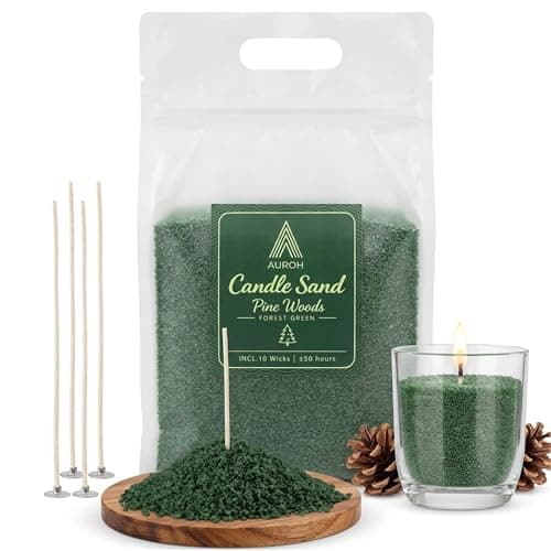 Candle Sand and Wicks 500g - Scented Candle Wax Refill, Pine Woods