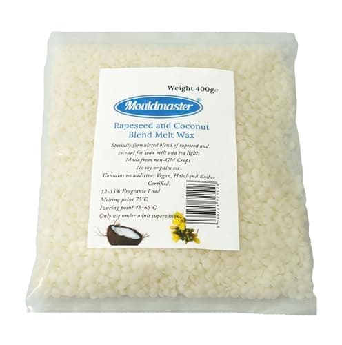 Mouldmaster Rapeseed and Coconut Blend Melt Wax, White, 400g