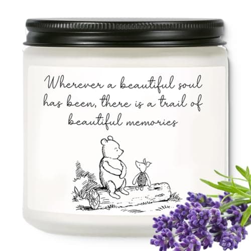 Memorial Gifts, Portable Lavender Scent Remembrance Candle, Natural Soy Wax Bear Pattern Sympathy Gift, 3.5OZ Memorial Candle, Thinking of You. Pet Loss, Remembrance Gifts, Grief-Gift for Friend