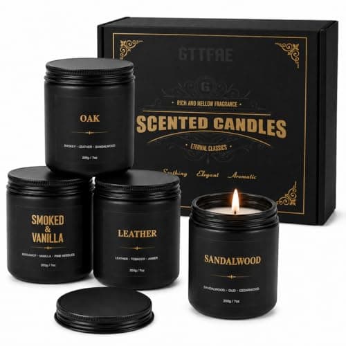 Leather & Tobacco Candle, Father's Day Gift Box