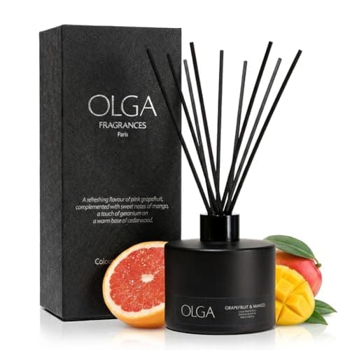 OLGA Reed Diffuser – 180ml Grapefruit & Mango Reed Diffusers for Home