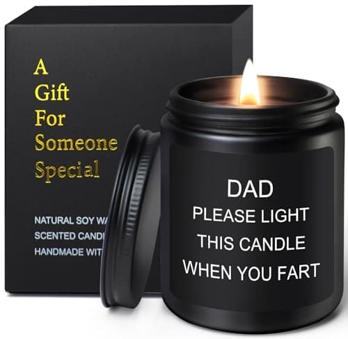 Dad Gifts from Daughter, Son - Father's Day Gifts, Birthday Gift for Dad, Funny Dad's Fart Candle, Presents for Daddy on His Birthday Christmas Fathers Day, 200g Soy Wax Scented Candle