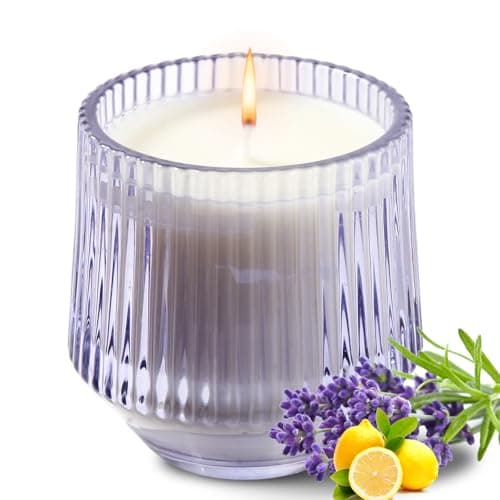 PPIFAS Fresh Lavender Lemon Eucalyptus Scented Candles Gifts for Women Mom, Natural Soy Wax Scented Candles for Home, Aromatherapy Jar Candle for Calming and Relaxing, New Home Present
