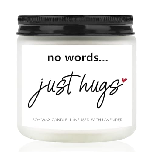 Hug Candle, Thinking of You Gifts Bereavement Gifts, Sympathy Gift Condolence Gift for Women Men, Handmade Lavender Scented Soy Thinking of You Candle Memorial Candles Sympathy Candles, 3.5 oz