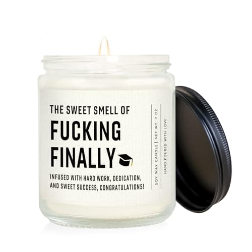 GoMelley Funny Graduation Gift for Her Him, Congratulations Grad Candle