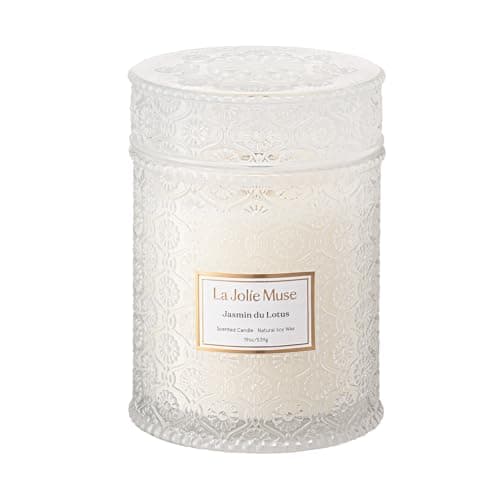 LA Jolie Muse Starlit Fir Pine Scented Candles for Home,19 oz Natural Soy