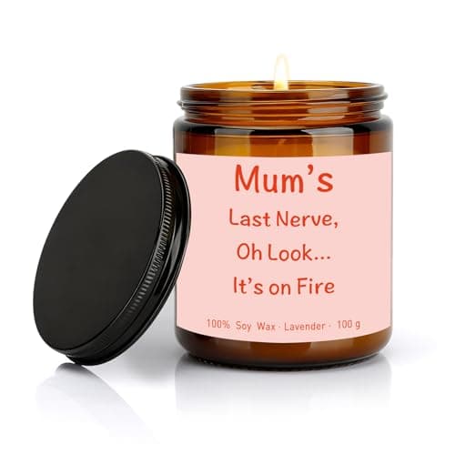 Mothers Day Gifts for Mum Scented Candle, Presents for Mum Birthday Valentines Gift for Mother, Presents Ideas for Mum Mummy, 100g Soy Wax Lavender Candle, Christmas Easter Gifts from Son Daughter
