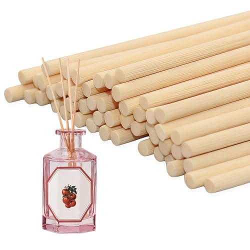50 PCS Natural Fibre Reed Diffuser Sticks,25cm x 3mm Diffuser Reeds Refills