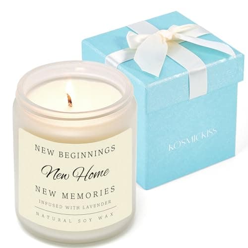 New Home Gifts, House Warming Gifts New Home for Women Men, Housewarming Gift Idea for Couple Homeowner Apartment Friends Family Closing Gift for Homes Buyers Lavender Scented Candle