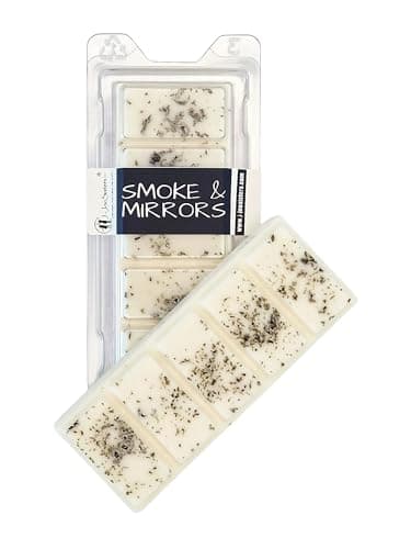 Smoke & Mirrors - Highly Scented Botanical Cavity Snap Bar Wax Melts – 100% Recyclable Clamshells - Vegan Friendly & Cruelty Free – Provide Approximately 40 to 50 Hours Scents – Hand pour in the UK