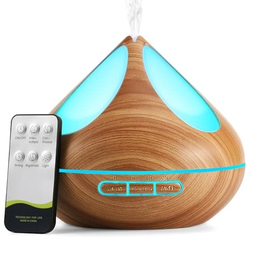VitezTab 𝟓𝟎𝟎𝐦𝐥 Essential Oil Diffuser: Ultrasonic Diffuser Humidifier