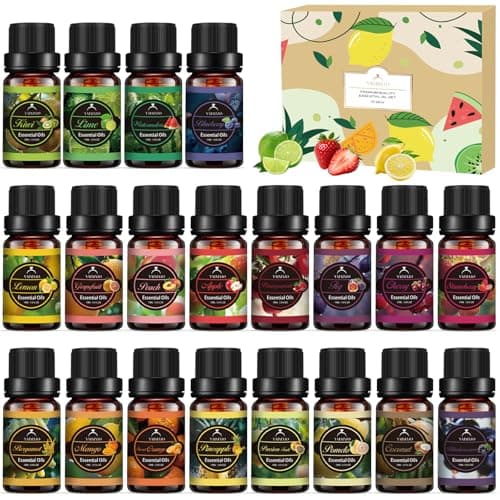 20x10ml Essential Oil, Fruity Essential Oils for Diffusers for Home