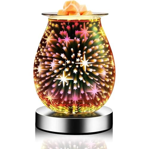 DICIMI Electric Wax Melt Burner with Touch Control - Star Design Flameless Oil Warmer, 3 Heat Settings, Removable Tray, UK-Safe Aroma Lamp for Home Fragrance & Gifts