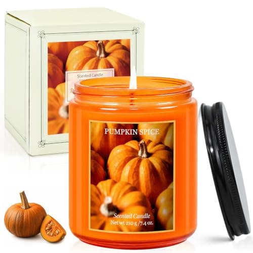 Scent-Hi Pumpkin Spice Candle, 210g Soy Wax Candle for Autumn & Halloween