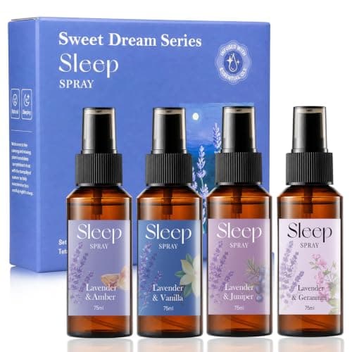 DERDUFT Lavender Pillow Spray 4 Pack, 75ml Pillow Mist & Linen Spray