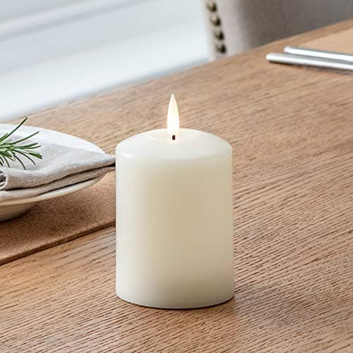Real Wax LED Pillar Candle with Timer