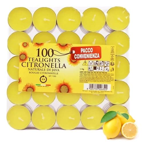 Citronella & Lemongrass Outdoor Tealights, Pack of 30