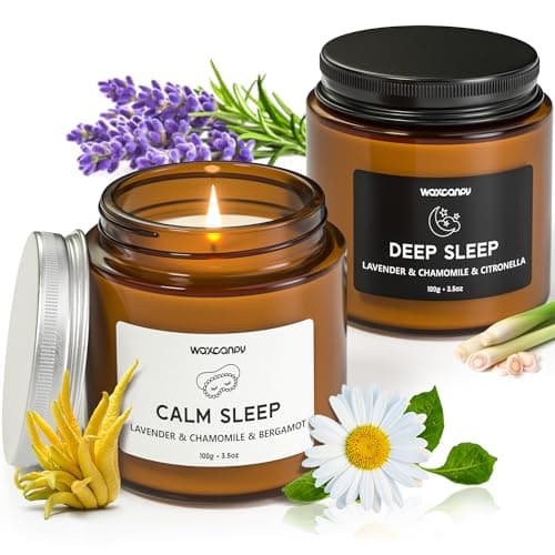 Waxcanpy Scented Candles Gifts for Women, Soy Candles for Home, Lavender Candles Gift Set, 2 Pack Aromatherapy Candle for Relaxing, Sleep, Stress Relief & Home Decor