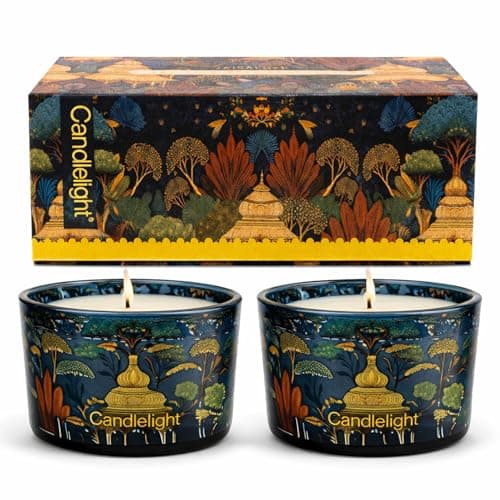 Kashmir Pear & Fig Scented Candle Gift Set of 2 – Luxury Glass Jar Candles | 20-Hour Burn Time | Premium Home Fragrance for Birthdays, Anniversaries & Décor