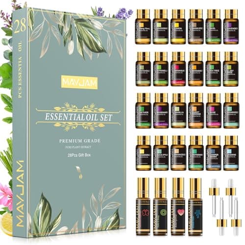 MAYJAM Essential Oils Set, 24 Essential Oil + 4 Blends Essential Oil Roll