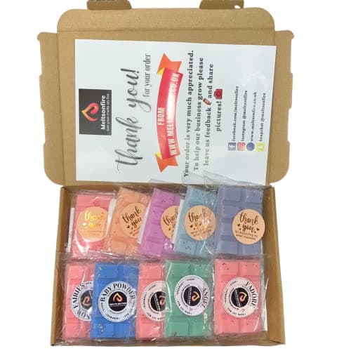 Wax Melts 10 Bars 27g| Build Your Own Box (Choose 10 Scents) | Hand Poured in The UK | Long Lasting Soy Candle Alternative Vegan & Cruelty Free