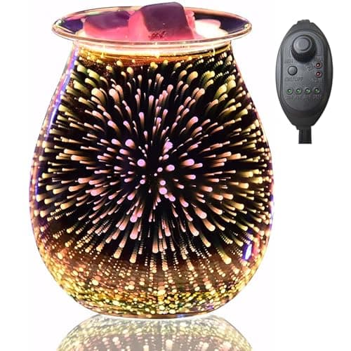 DICIMI Electric Wax Melt Burner for Home, Flameless Candle Warmer Lamp with Adjustable Timer & Dimmer, Essential Oil Diffuser and Night Light for Bedroom Office Decor