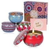 4 Pack Vanilla Soy Metal Candles