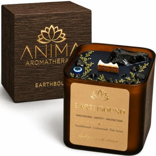 Anima® Earthbound Crystal Candle for Protection & Grounding Energy
