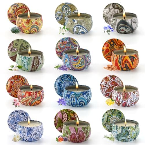 Scented Candles Gift Set,12 Pack Aromatherapy Candle with Gift Box for Family-Classic