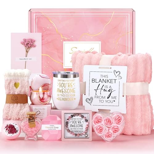 Drazik® Birthday Pamper Gifts for Women, Luxury Hug in a Box Self Care package for Her Relaxation Spa Gifts Sets, Wellbeing Get Well Soon Hamper Gifts Ideas for Women Best Friend Bestie Sister