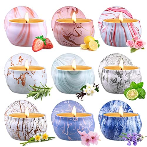 Scented Candles Gifts for Women, 9 Pack Aromatherapy Candle Gift Set