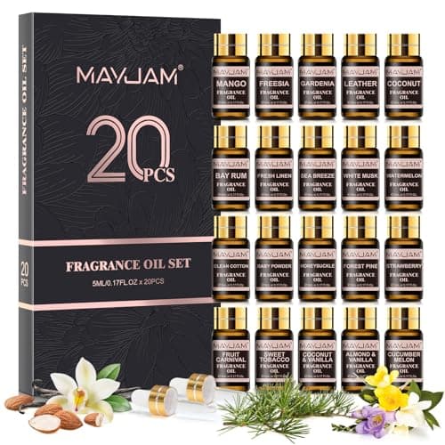 MAYJAM Fragrance Oils Set for Diffusers for Home - 20Pcs x 5ml