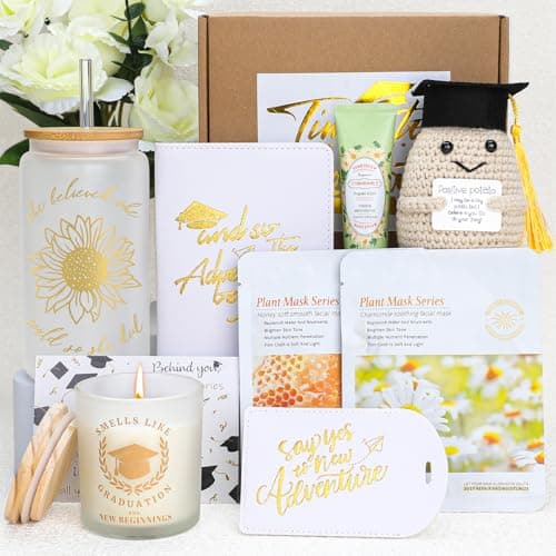 pengtai Graduation Gift for Her 2026,She Believed She Could So She Did,Congratulation College High School Graduation 16oz Glass Cup Candle Gift for Women