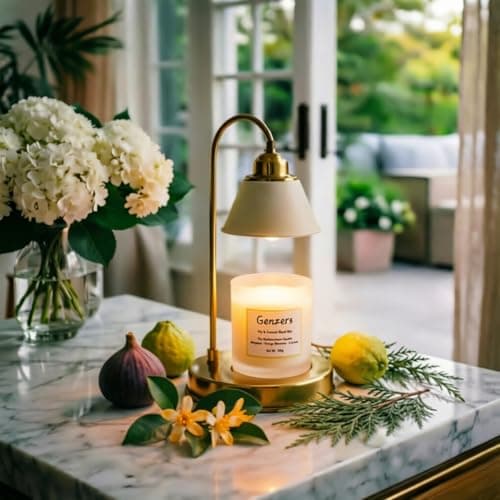 Orange Blossom Scented Candle Set,Crackling Wood Wick Jar Candles for Garden Patio,Bergamot Scented Candle Soy Wax,Clean Burning Summer Candles Floral Scent,Citrus Candle Gift Ideas
