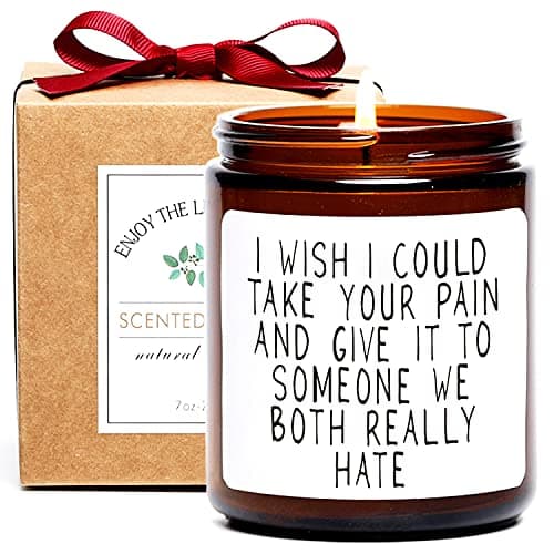 Get Well Soon Sympathy Candle, Thinking of You Bereavement Gifts, Funny Encouragement Support Gift I Could Take Your Pain After Surgery Gifts for Men Women, Friends (Pain)