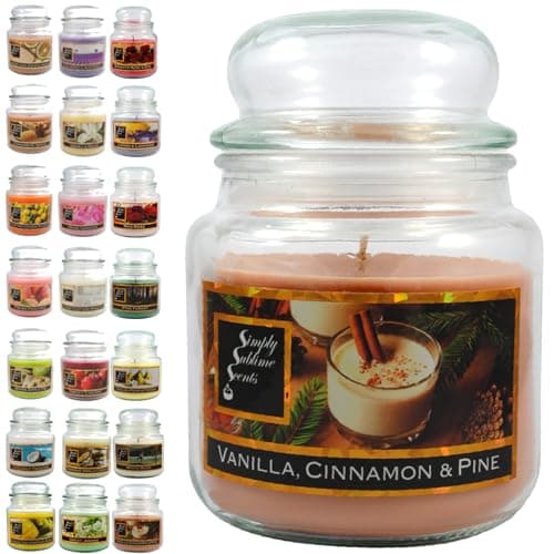 SIMPLY SUBLIME SCENTS - Luxury Scented Candle - Vanilla, Cinnamon & Pine