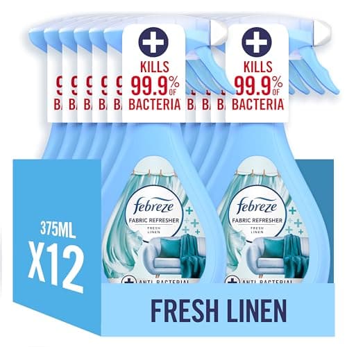 Febreze Fabric Freshener Spray Antibacterial Fresh Linen 12x385ML