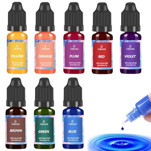 Bolosa 8 Colour Liquid Candle Dye, 10 ml Each for Wax and Soap