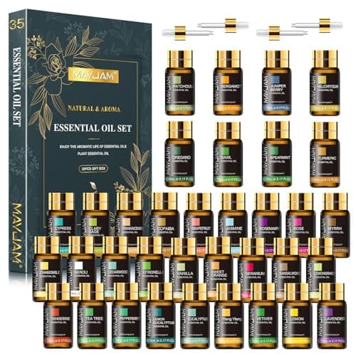 MAYJAM Essential Oils Set 35 x 5ML - Essential Oils Gift Set for DIY