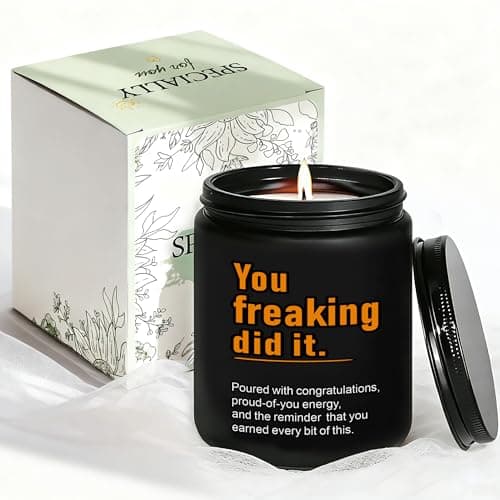 2026 Graduation Gifts for Women Men, Congratulations Grad Present for Her Him, Graduate Presents for College High School Masters Degree PHD Nurse Students, 7oz Funny Lavender Scented Candle, Style-J