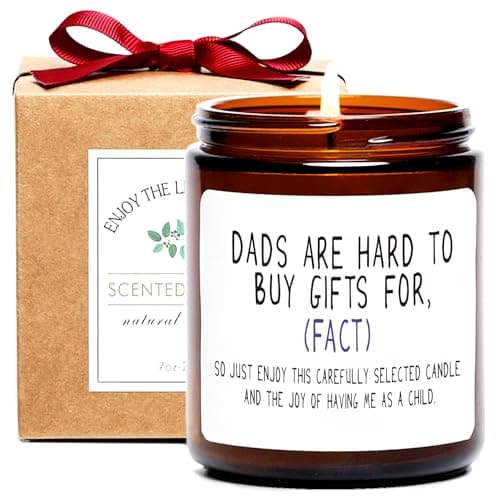Father's Day Candle Gift for Dad from Daughter Son, Fathers Birthday Scented Candles Gifts for Daddy, Thanksgiving Christmas Presents for Dad Step Father in Law Him Bonus