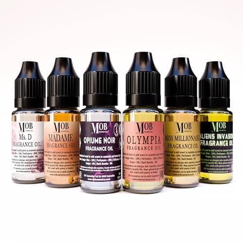 6 x 10mL Luxury and Designer Fragrance Oil Sets - Highly Concentrated Suitable for Soaps, Bath Bombs, Candles, diffusers, Wax Melts and Sprays (Women's Designer)