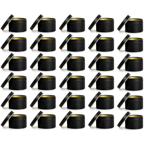 ZEAYEA 30 Pieces Candle Tins, 4 oz / 120 ml Round Metal Tins with Lids